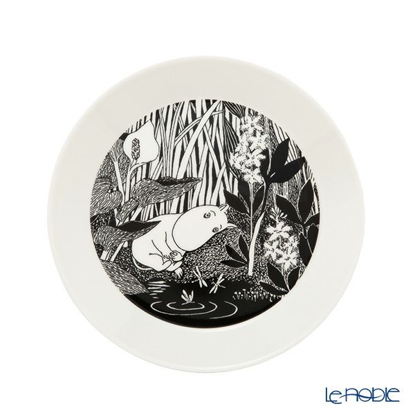 【1点限り】北欧ヴィンテージ アラビア（ARABIA）ムーミンコレクターズ プレート 19cm 2pcsセット 2014年 Fazer and Moomintroll dreaming 01