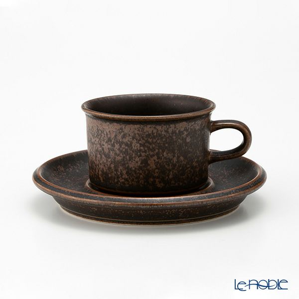 【1点限り】北欧ヴィンテージ アラビア（ARABIA） ルスカ／Ruska モカカップ＆ソーサー 01