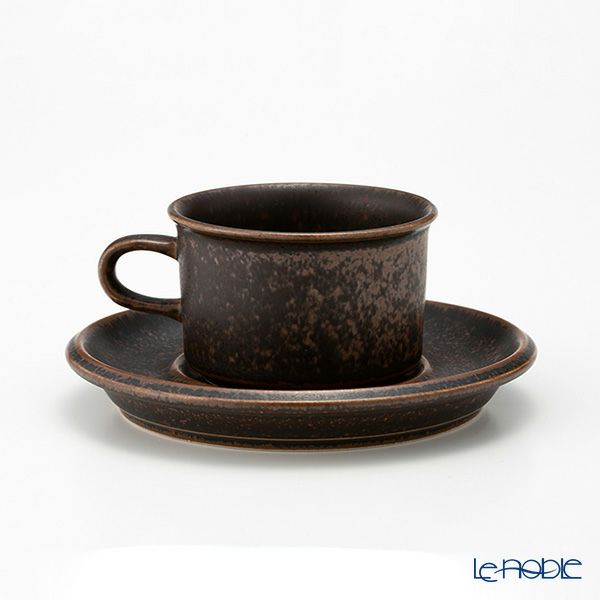 【1点限り】北欧ヴィンテージ アラビア（ARABIA） ルスカ／Ruska モカカップ＆ソーサー 01