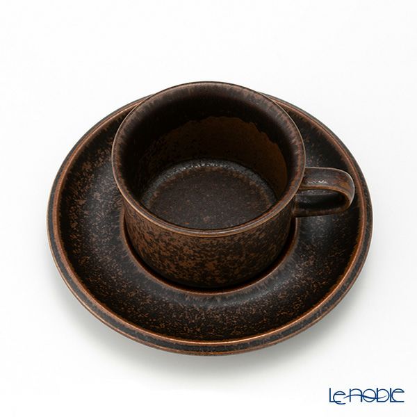 【1点限り】北欧ヴィンテージ アラビア（ARABIA） ルスカ／Ruska モカカップ＆ソーサー 01