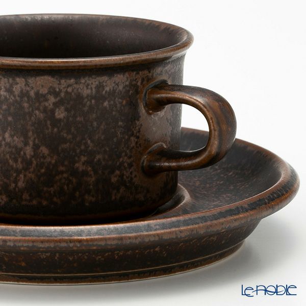 【1点限り】北欧ヴィンテージ アラビア（ARABIA） ルスカ／Ruska モカカップ＆ソーサー 01