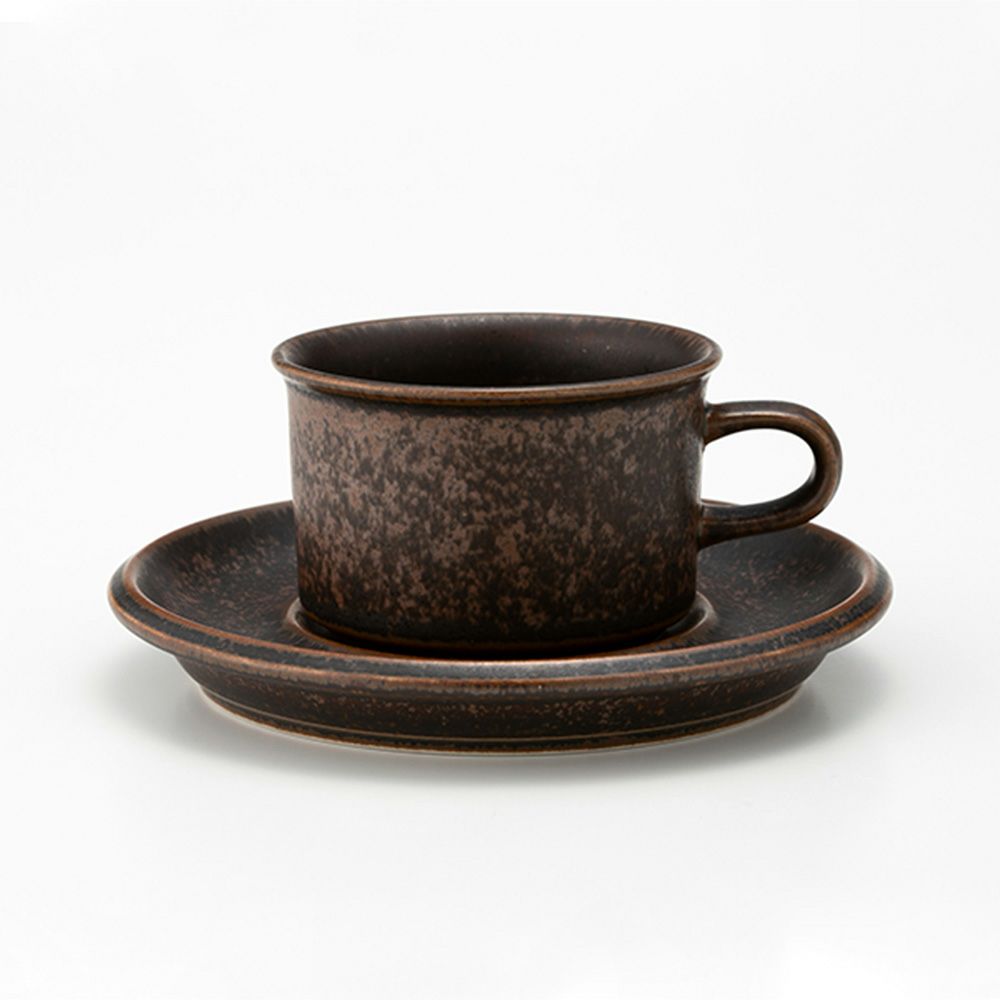 【1点限り】北欧ヴィンテージ アラビア（ARABIA） ルスカ／Ruska モカカップ＆ソーサー 01