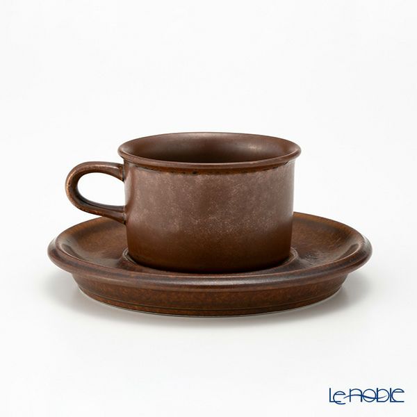 【1点限り】北欧ヴィンテージ アラビア（ARABIA） ルスカ／Ruska モカカップ＆ソーサー 02