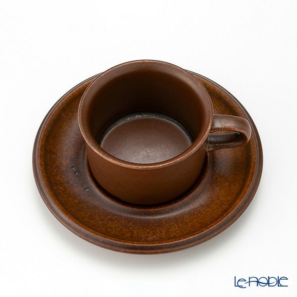 【1点限り】北欧ヴィンテージ アラビア（ARABIA） ルスカ／Ruska モカカップ＆ソーサー 02