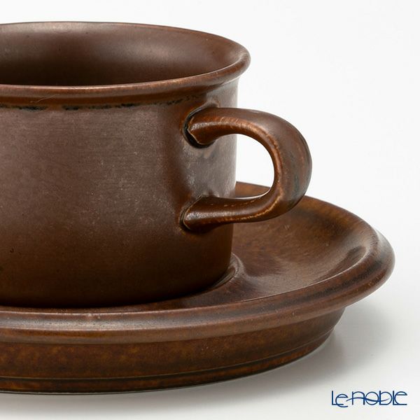 【1点限り】北欧ヴィンテージ アラビア（ARABIA） ルスカ／Ruska モカカップ＆ソーサー 02