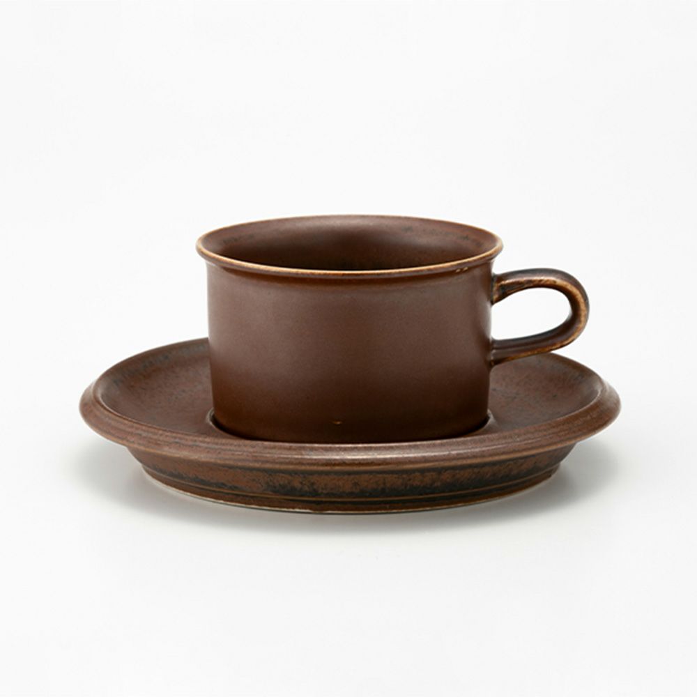 【1点限り】北欧ヴィンテージ アラビア（ARABIA） ルスカ／Ruska モカカップ＆ソーサー 03