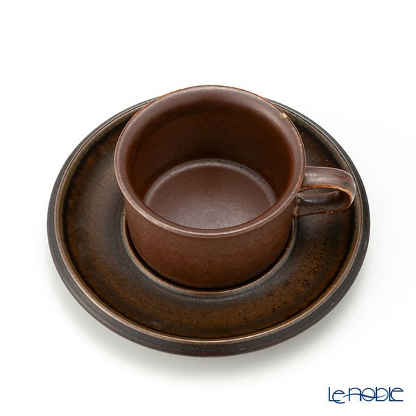 【1点限り】北欧ヴィンテージ アラビア（ARABIA） ルスカ／Ruska モカカップ＆ソーサー 04