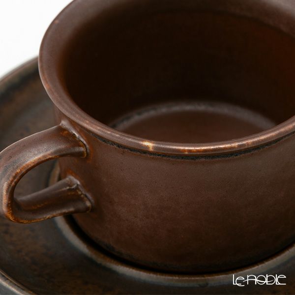 【1点限り】北欧ヴィンテージ アラビア（ARABIA） ルスカ／Ruska モカカップ＆ソーサー 04