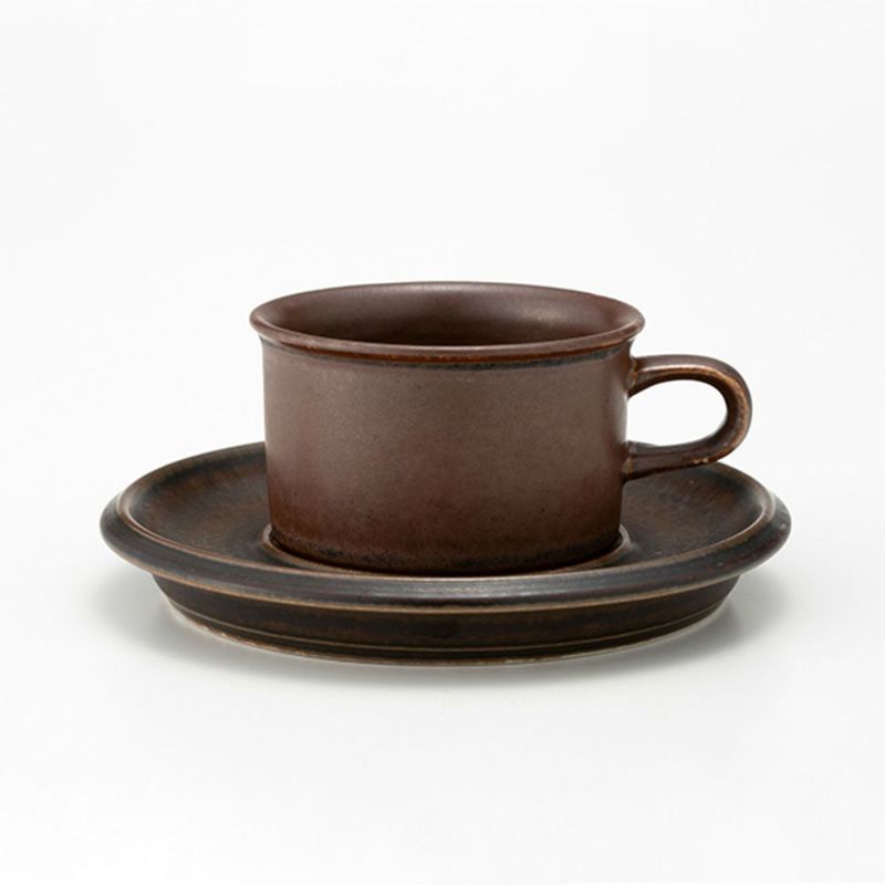 【1点限り】北欧ヴィンテージ アラビア（ARABIA） ルスカ／Ruska モカカップ＆ソーサー 04