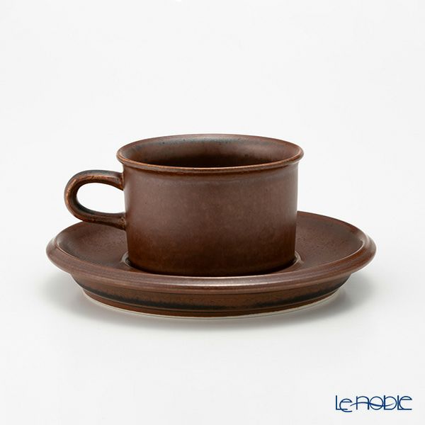 【1点限り】北欧ヴィンテージ アラビア（ARABIA） ルスカ／Ruska モカカップ＆ソーサー 06