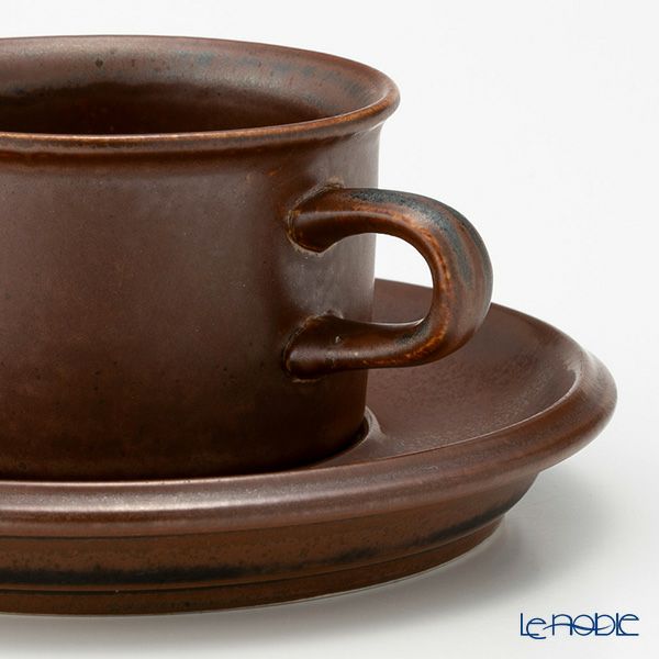 【1点限り】北欧ヴィンテージ アラビア（ARABIA） ルスカ／Ruska モカカップ＆ソーサー 06