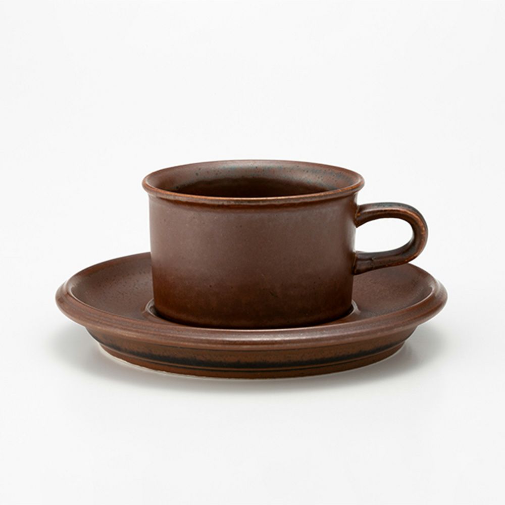 【1点限り】北欧ヴィンテージ アラビア（ARABIA） ルスカ／Ruska モカカップ＆ソーサー 06