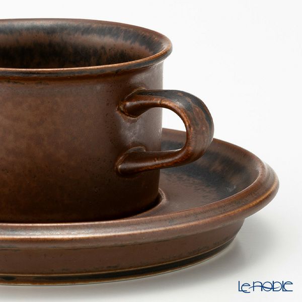 【1点限り】北欧ヴィンテージ アラビア（ARABIA） ルスカ／Ruska モカカップ＆ソーサー 07