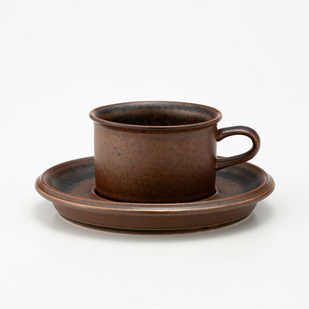 【1点限り】北欧ヴィンテージ アラビア（ARABIA） ルスカ／Ruska モカカップ＆ソーサー 07