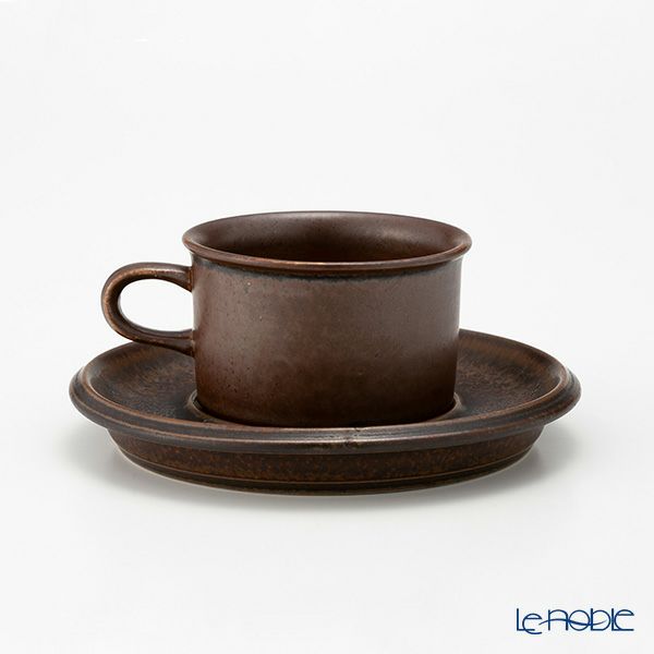 【1点限り】北欧ヴィンテージ アラビア（ARABIA） ルスカ／Ruska モカカップ＆ソーサー 08