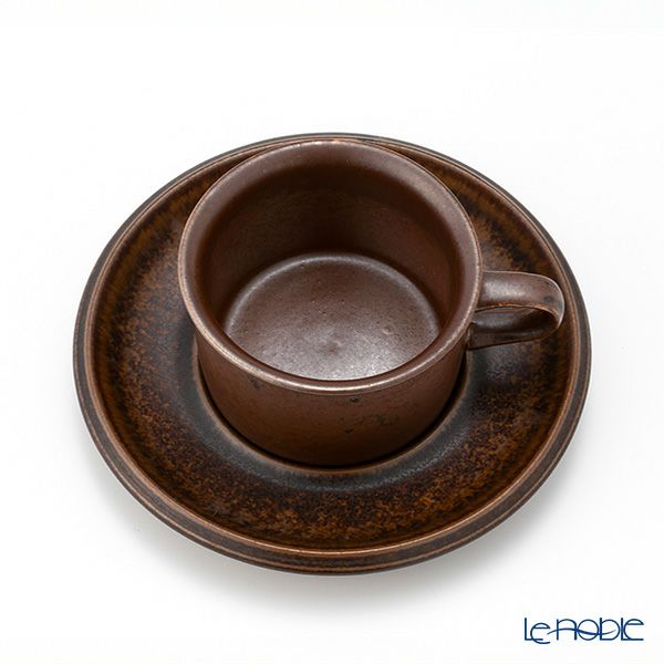 【1点限り】北欧ヴィンテージ アラビア（ARABIA） ルスカ／Ruska モカカップ＆ソーサー 08