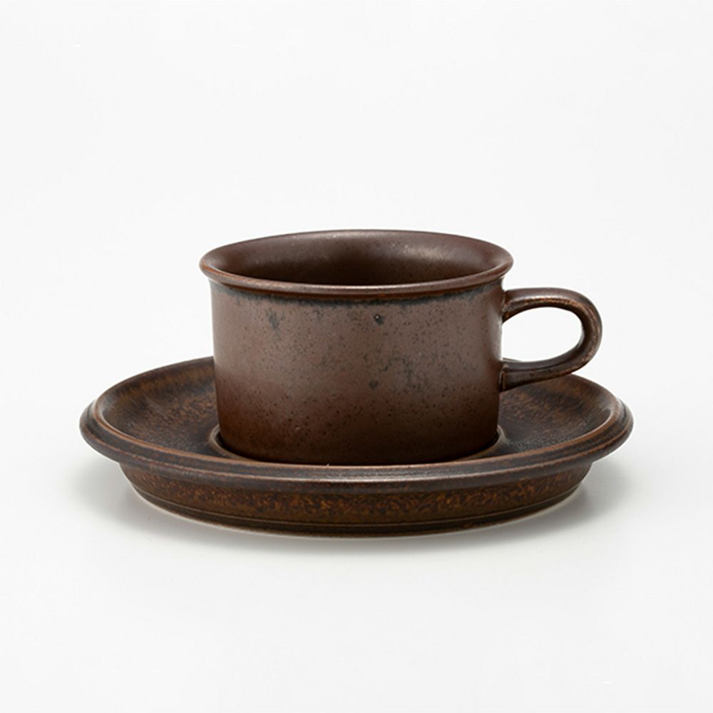 【1点限り】北欧ヴィンテージ アラビア（ARABIA） ルスカ／Ruska モカカップ＆ソーサー 08