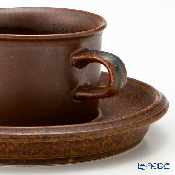 【1点限り】北欧ヴィンテージ アラビア（ARABIA） ルスカ／Ruska モカカップ＆ソーサー 09