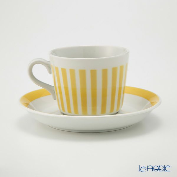 【1点限り】北欧ヴィンテージ アラビア（ARABIA） アイタ／Aita ステンシルシリーズ コーヒーカップ＆ソーサー 01