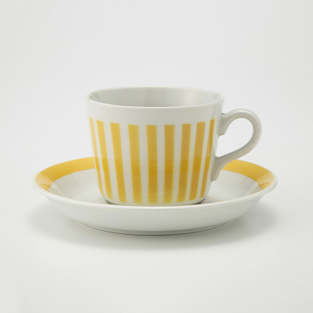 【1点限り】北欧ヴィンテージ アラビア（ARABIA） アイタ／Aita ステンシルシリーズ コーヒーカップ＆ソーサー 01