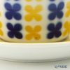 【1点限り】北欧ヴィンテージ アラビア（ARABIA）ステンシルシリーズ コーヒーカップ＆ソーサー ブルー×イエロー