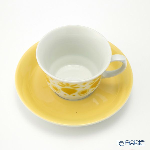 【1点限り】北欧ヴィンテージ アラビア（ARABIA） レティッカ／Retikka ステンシルシリーズ コーヒーカップ＆ソーサー 01