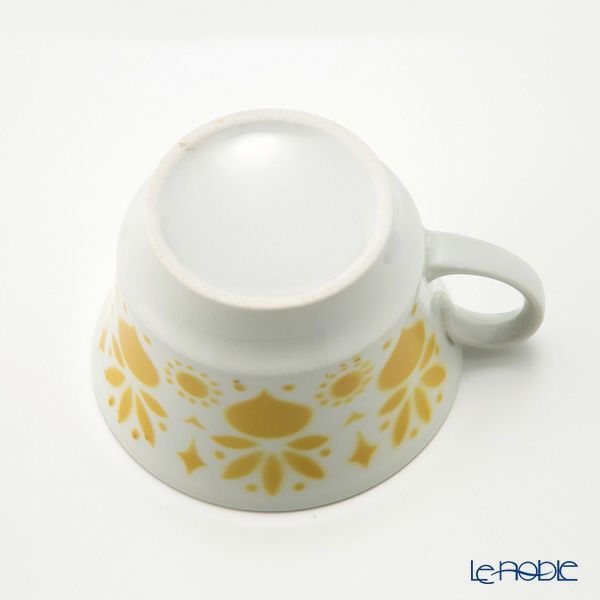 【1点限り】北欧ヴィンテージ アラビア（ARABIA） レティッカ／Retikka ステンシルシリーズ コーヒーカップ＆ソーサー 01