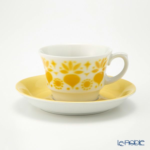 【1点限り】北欧ヴィンテージ アラビア（ARABIA） レティッカ／Retikka ステンシルシリーズ コーヒーカップ＆ソーサー 02