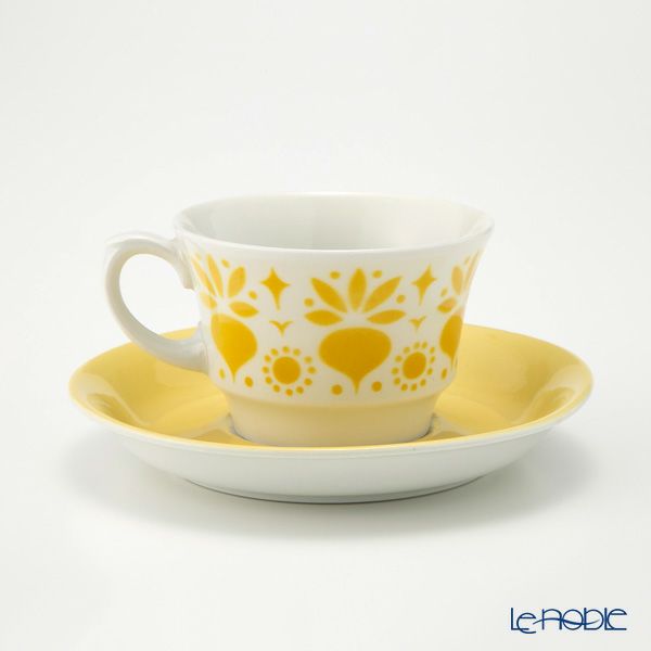 【1点限り】北欧ヴィンテージ アラビア（ARABIA） レティッカ／Retikka ステンシルシリーズ コーヒーカップ＆ソーサー 02