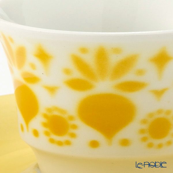 【1点限り】北欧ヴィンテージ アラビア（ARABIA） レティッカ／Retikka ステンシルシリーズ コーヒーカップ＆ソーサー 02