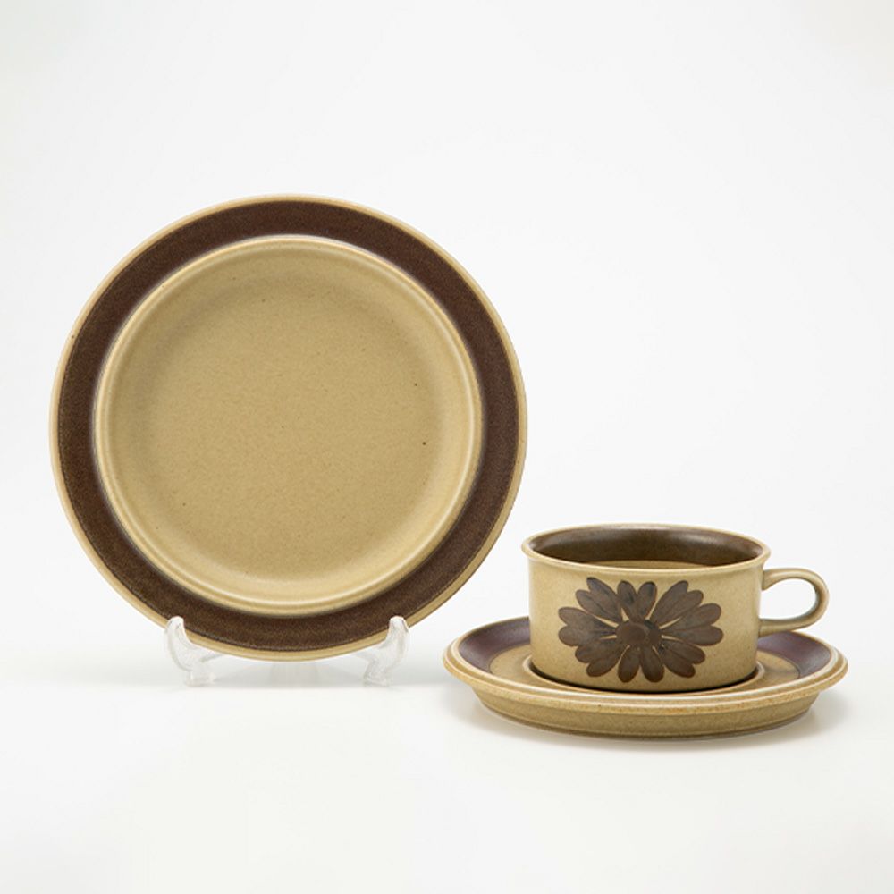 【1点限り】北欧ヴィンテージ アラビア（ARABIA） トゥントゥリ／Tunturi トリオセット ティーカップ＆ソーサー 02