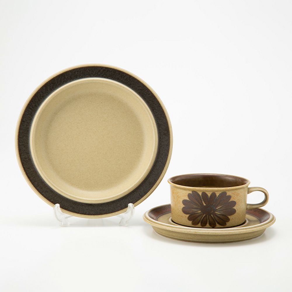 【1点限り】北欧ヴィンテージ アラビア（ARABIA） トゥントゥリ／Tunturi トリオセット ティーカップ＆ソーサー 03