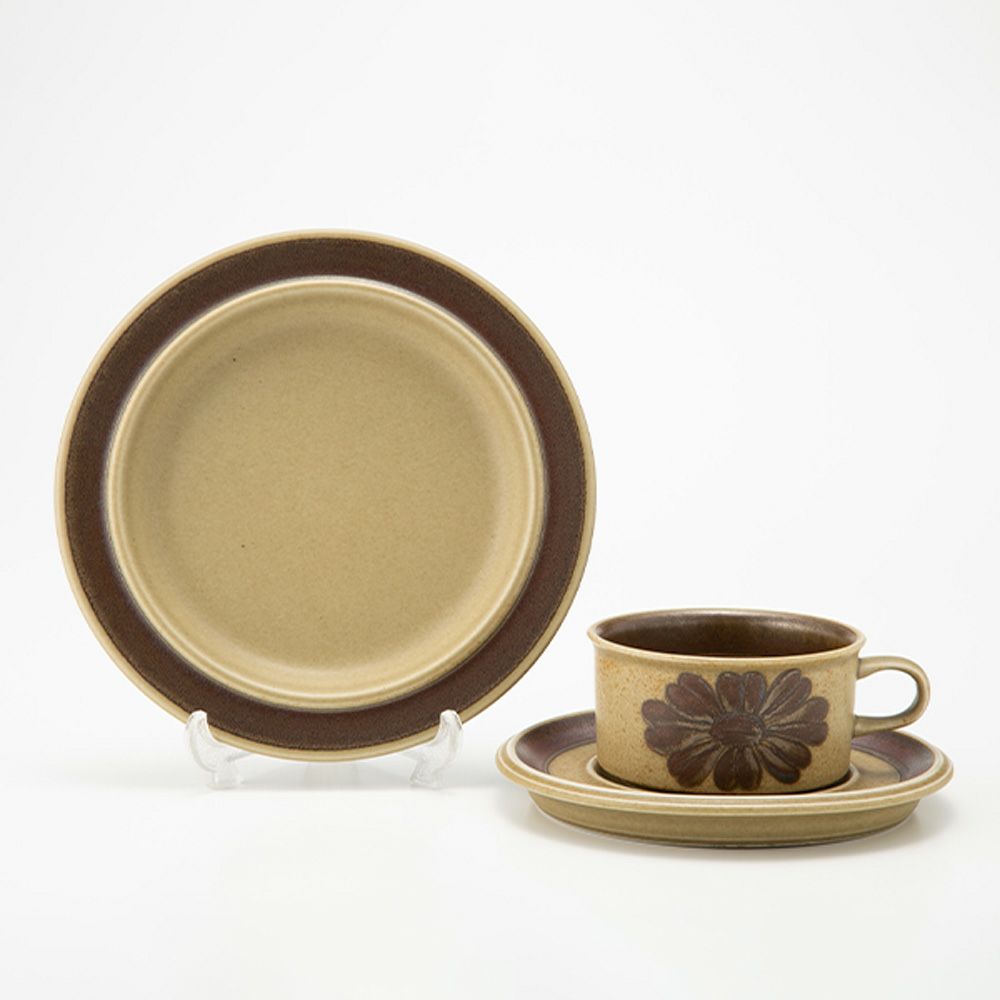 【1点限り】北欧ヴィンテージ アラビア（ARABIA） トゥントゥリ／Tunturi トリオセット ティーカップ＆ソーサー 05