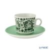 【1点限り】北欧ヴィンテージ アラビア（ARABIA） ポップ／Pop ステンシルシリーズ カップ＆ソーサー グリーン