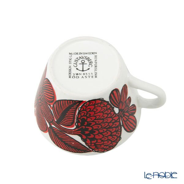 【1点限り】北欧ヴィンテージ グスタフスベリ（GUSTAVSBERG）レッドアスター コーヒーカップ＆ソーサー