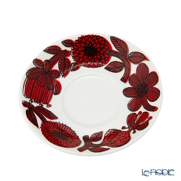 【1点限り】北欧ヴィンテージ グスタフスベリ（GUSTAVSBERG）レッドアスター コーヒーカップ＆ソーサー