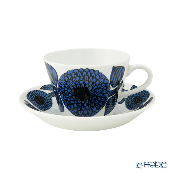 【1点限り】北欧ヴィンテージ グスタフスベリ（GUSTAVSBERG）ブルーアスター コーヒーカップ＆ソーサー 02