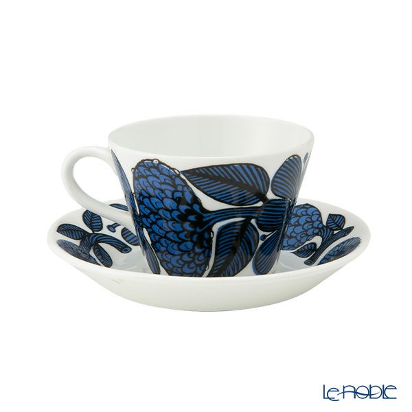 【1点限り】北欧ヴィンテージ グスタフスベリ（GUSTAVSBERG）ブルーアスター コーヒーカップ＆ソーサー 02