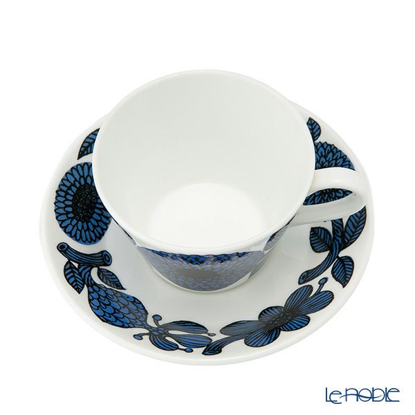 【1点限り】北欧ヴィンテージ グスタフスベリ（GUSTAVSBERG）ブルーアスター コーヒーカップ＆ソーサー 02