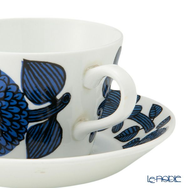 【1点限り】北欧ヴィンテージ グスタフスベリ（GUSTAVSBERG）ブルーアスター コーヒーカップ＆ソーサー 02