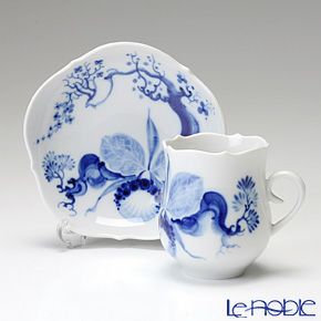 マイセン（Meissen） ブルーオーキッド 824001／23581 モカカップ＆ソーサー