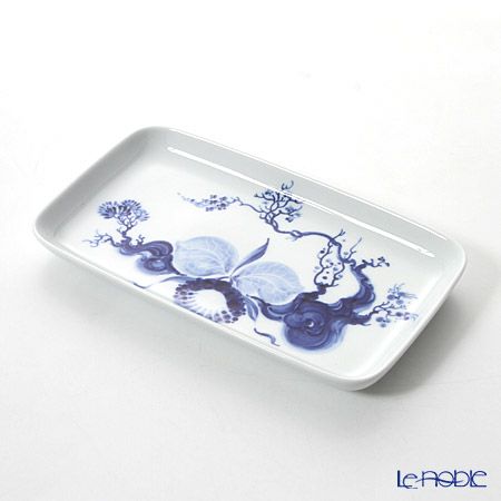 マイセン（Meissen） ブルーオーキッド 824001／44060 長角皿 23×13cm