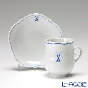 マイセン（Meissen） ホワイトマイセン（VIP） 825009／23581 モカカップ＆ソーサー