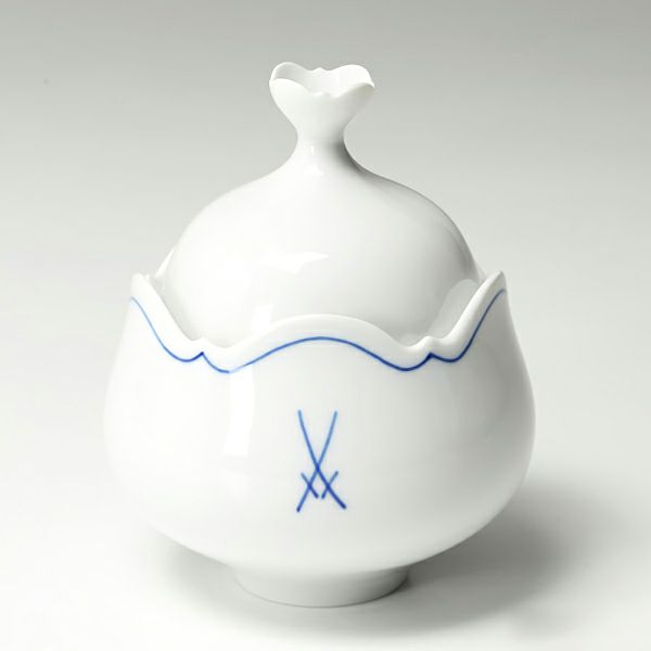 マイセン（Meissen） ホワイトマイセン（VIP） 825009／23925 カバードシュガー 11cm