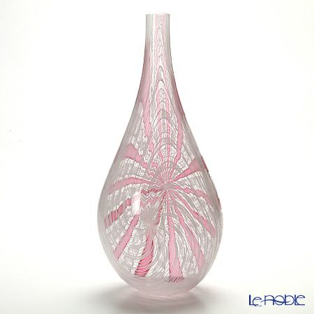 バラリン ベース 涙型 38cm ＃V-72 ホワイト×ルビー