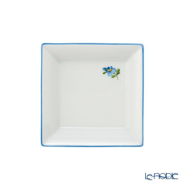 アウガルテン（AUGARTEN） プティットフルール（7096H） ブルー スクエアディッシュ 8×8cm（867）