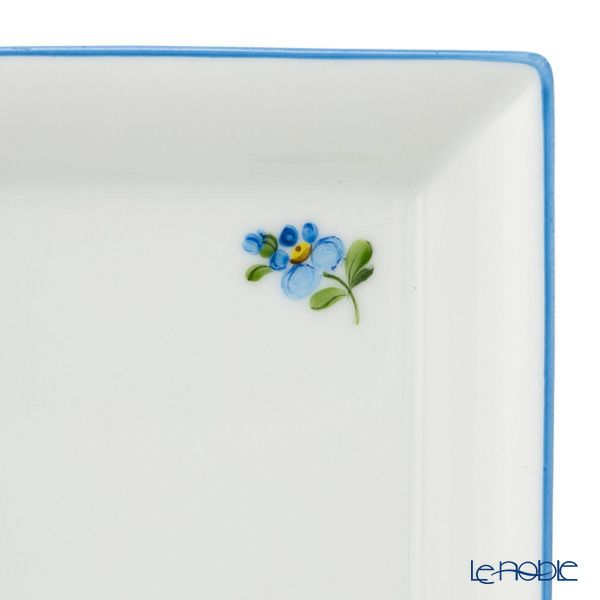 アウガルテン（AUGARTEN） プティットフルール（7096H） ブルー スクエアディッシュ 8×8cm（867）