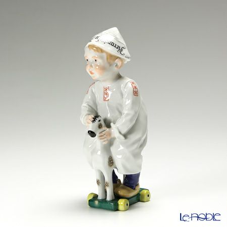 マイセン（Meissen） ヘンチェルの子供シリーズ 900100／73366 カブトを被り木馬にまたがる