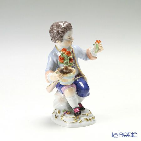 マイセン（Meissen） マイセン人形 90c300／60360 花を持つ少年