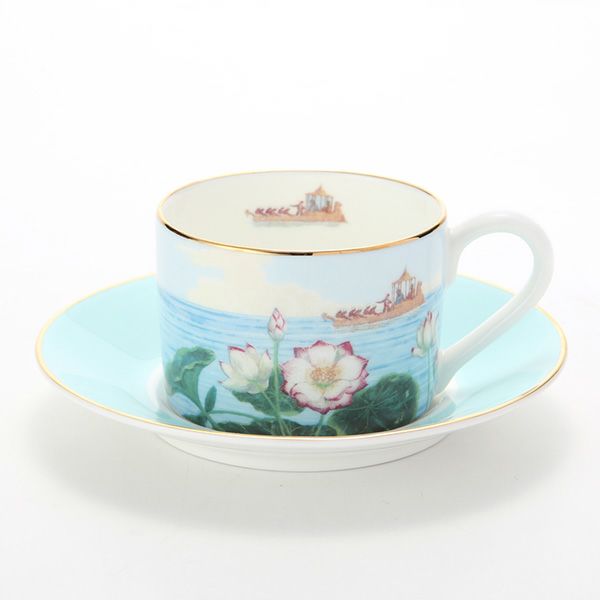 ロイカーカム ブレナム宮殿（インディアンルーム） ティーカップ＆ソーサー（ターコイズ）